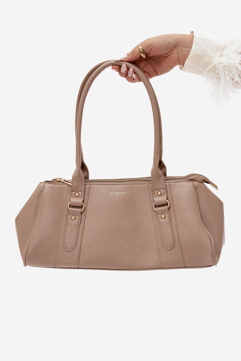 Beige kabelka Flora&Co z imitácie kože