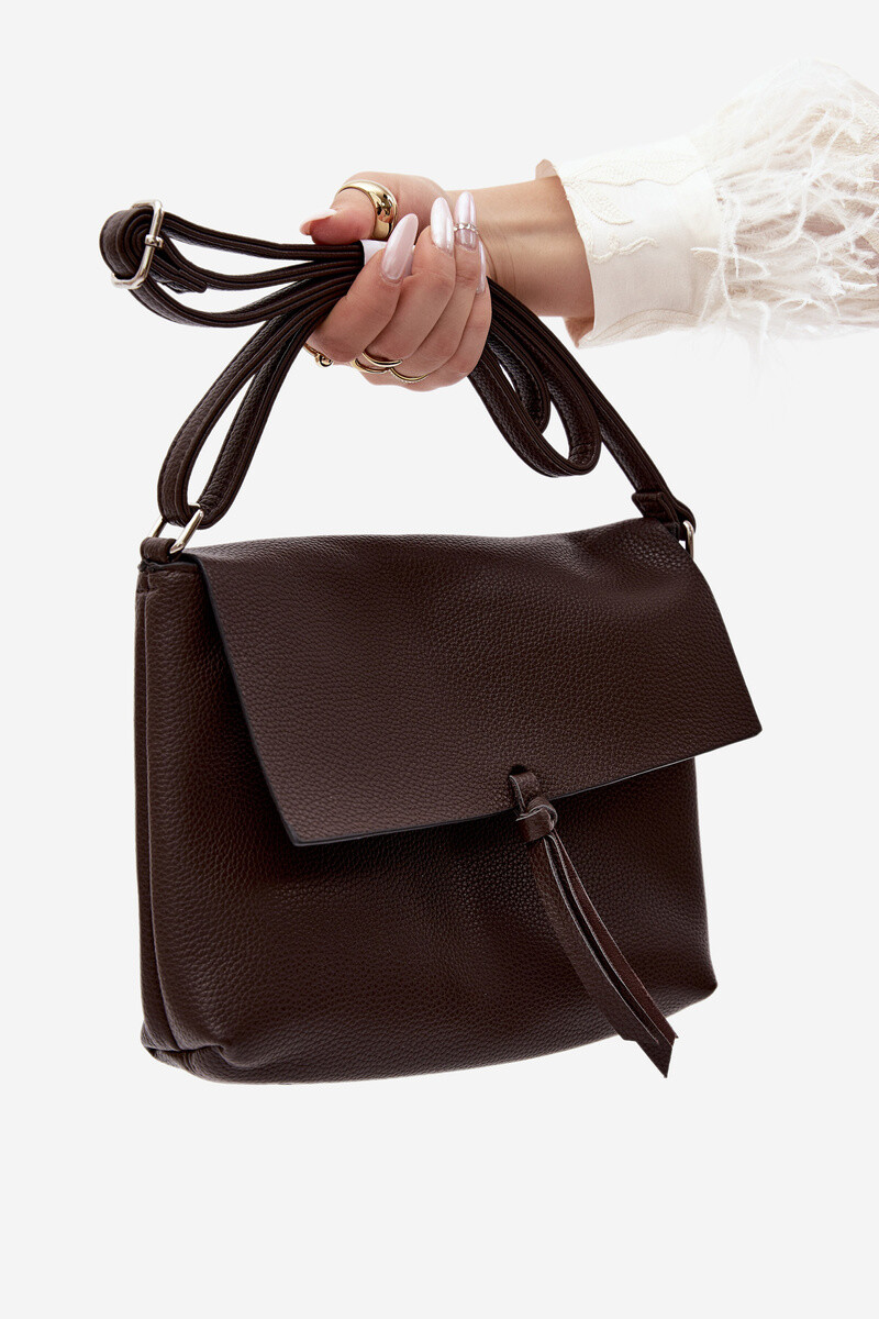 Flora&Co crossbody s strapcami čokoládová