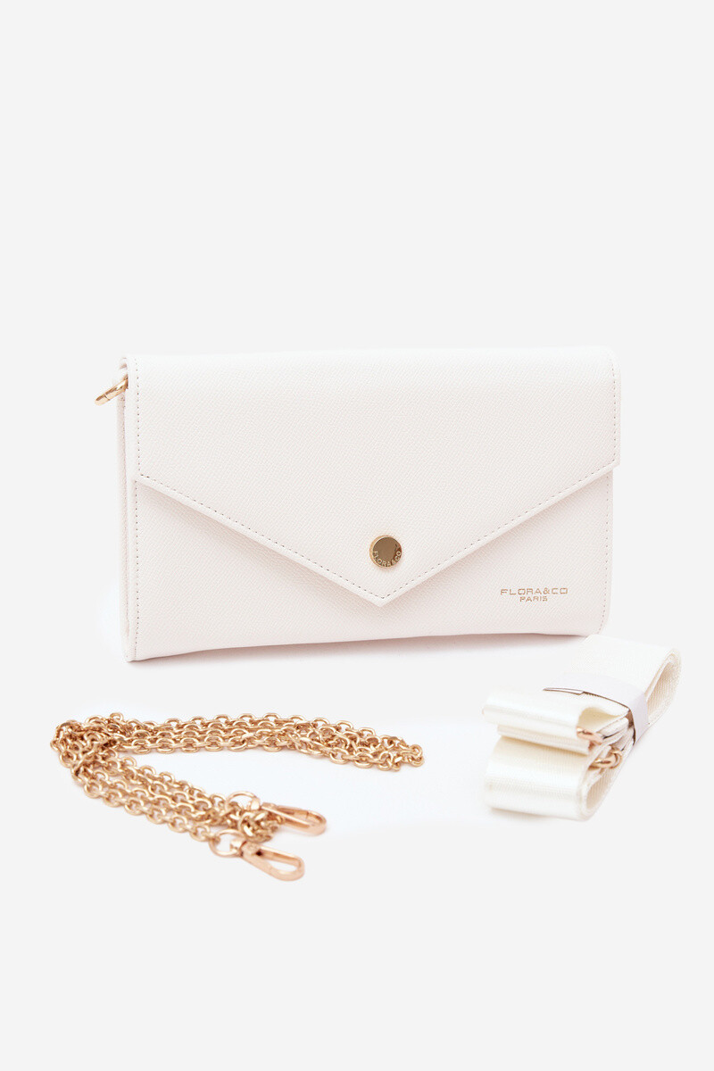 Flora&Co Clutch Bag Wallet 2-in-1 v bielej farbe