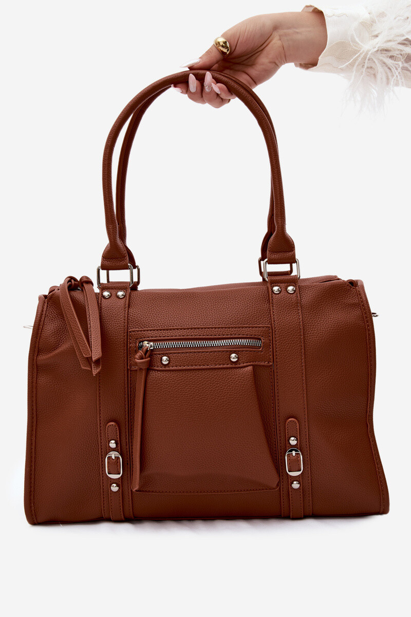 Veľká kabelka Flora&Co z umelej kože Camel
