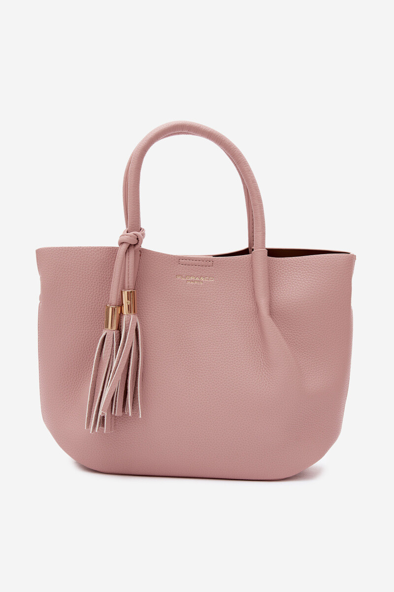 Flora&Co Ružová kabelka z kože