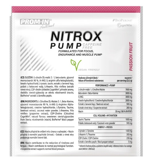 Prom-in nitrox pump caffeine free clean 23,5 g