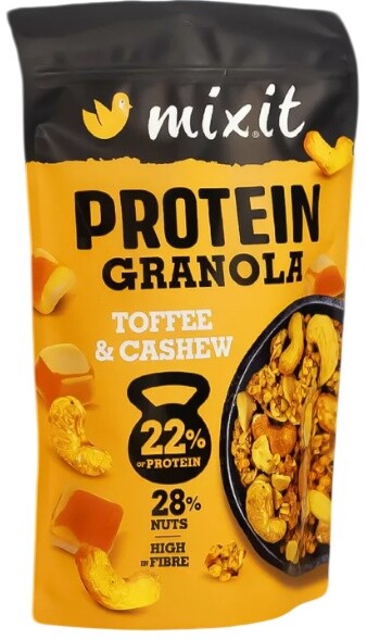 Mixit protein granola 350 g - toffee a kešu výpredaj (pošk.obal)