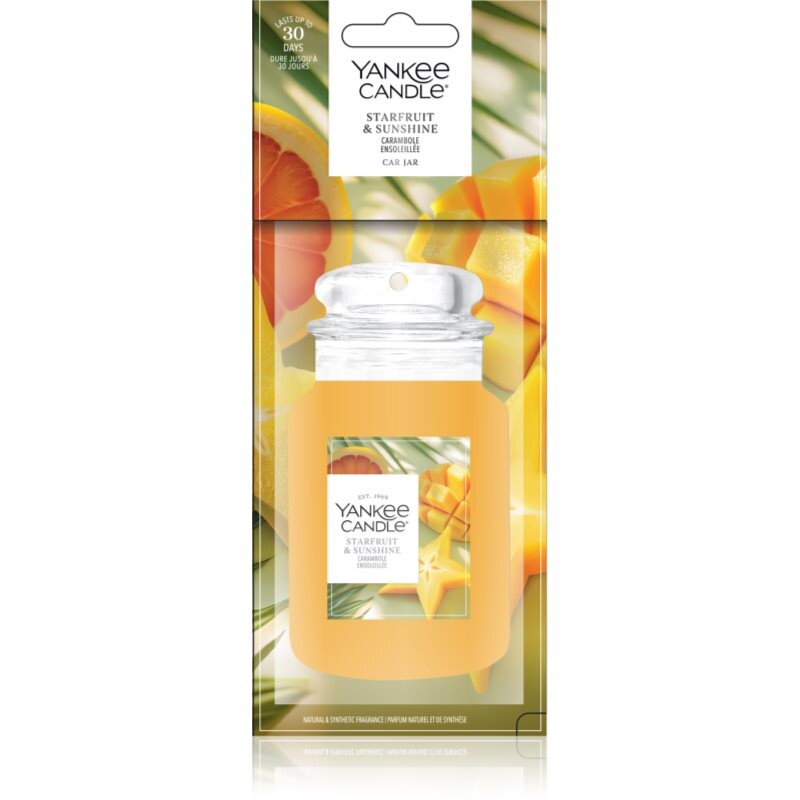 Yankee Candle Starfruit & Sunshine vonná auto visačka 1 ks