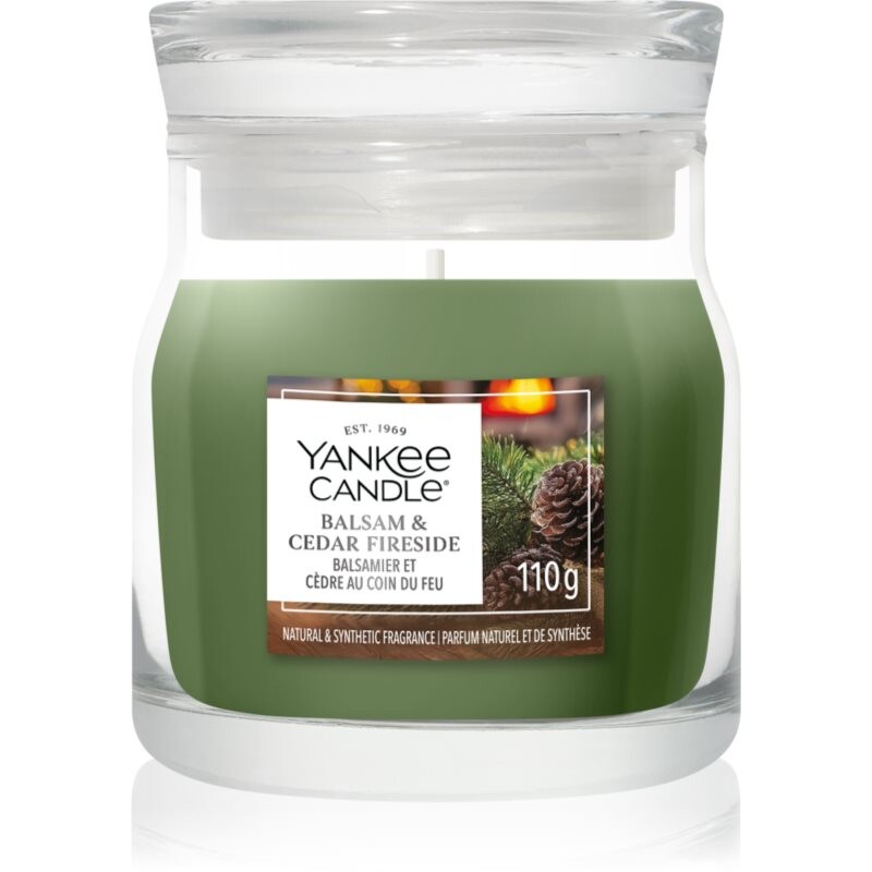 Yankee Candle Balsam & Cedar Fireside vonná sviečka Signature 110 g