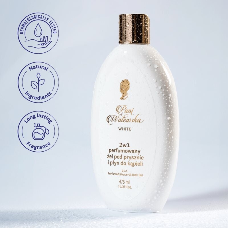 Pani Walewska White 2 in 1 sprchový gél a pena do kúpeľa 2 v 1 475 ml