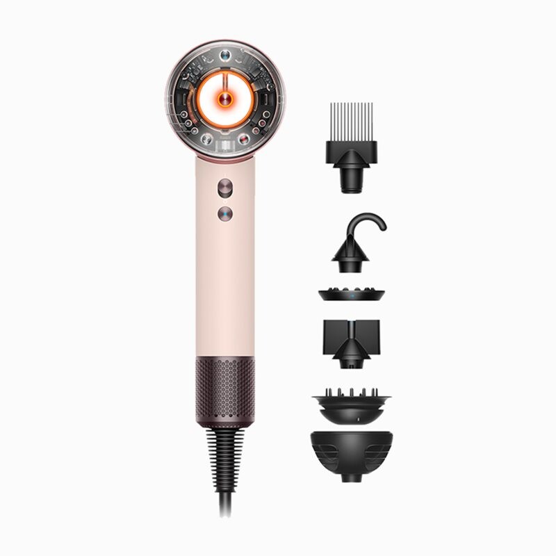 Dyson Supersonic Nural HD16 T3/T4 Ceramic Pink/Rose Gold fén na vlasy Curly + Coily 1 ks