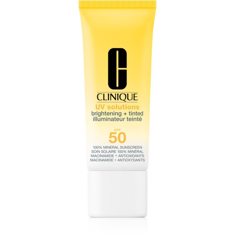 Clinique Sun UV Solutions Brightening Tinted Sunscream SPF50 rozjasňujúci tónovací krém odtieň Medium Deep 40 ml
