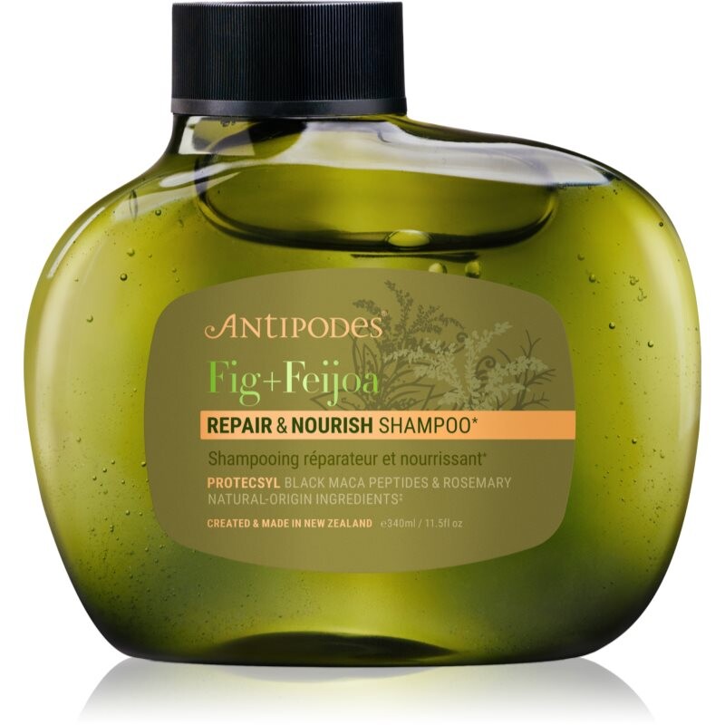 Antipodes Fig + Feijoa Repair & Nourish posilňujúci šampón pre suché a poškodené vlasy 340 ml