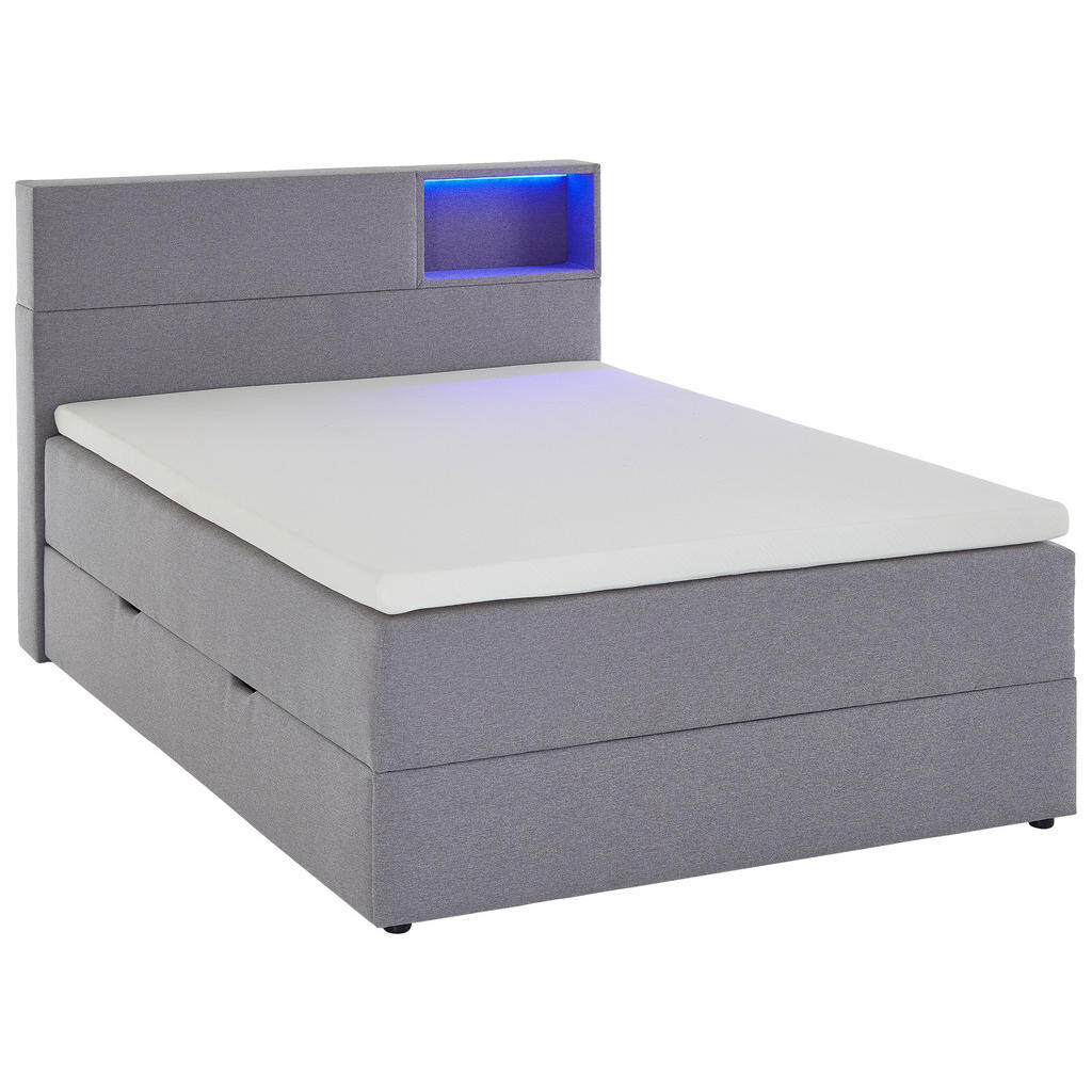 Xora BOXSPRINGOVÁ POSTEĽ, 140/200 cm, svetlosivá