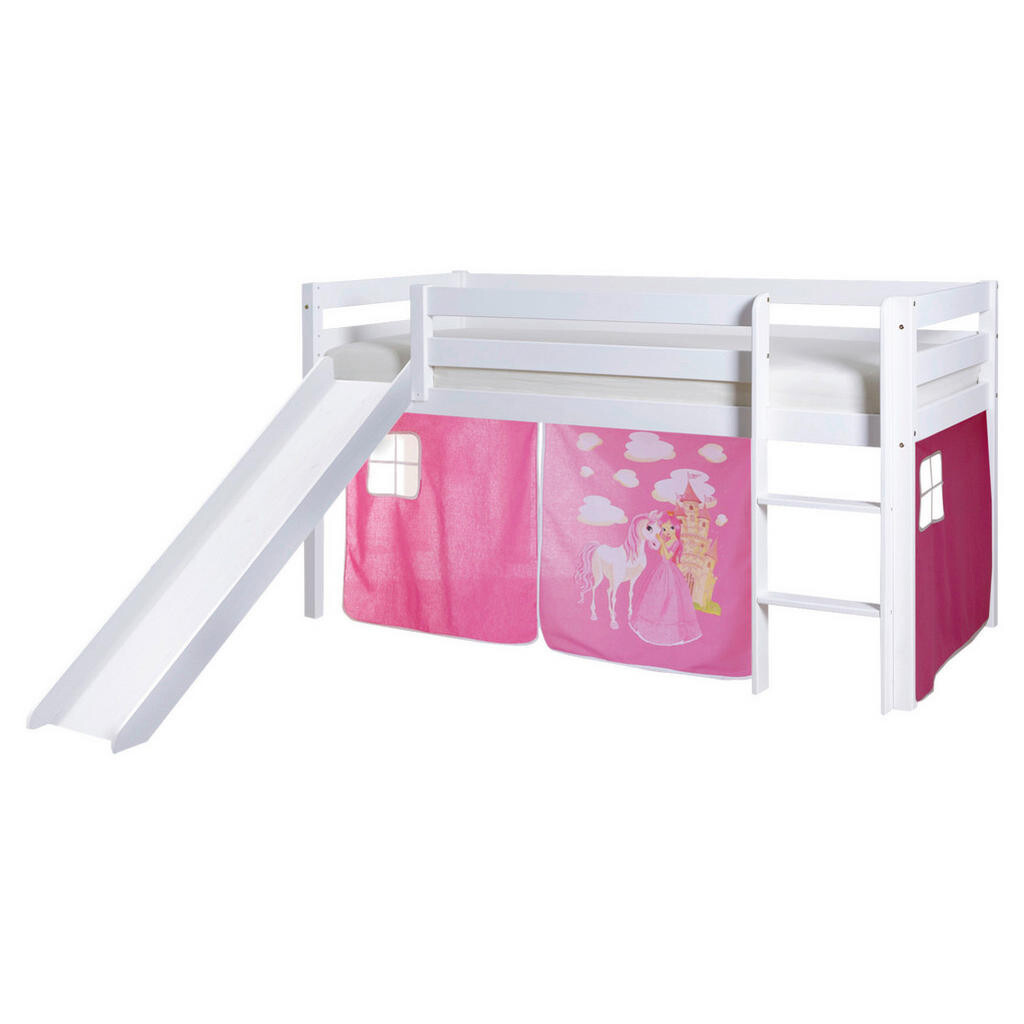 MID.YOU POSTEĽ S PRIESTOROM NA HRU, 90/200 cm biela, pink