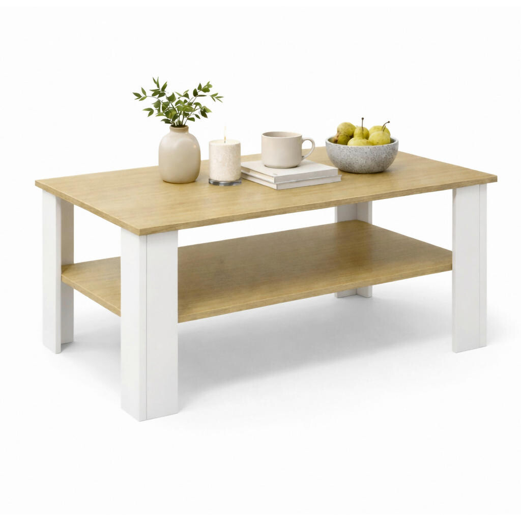 Livetastic KONFERENČNÝ STOLÍK, biela, dub medový, kompozitné drevo, 100/55/44 cm