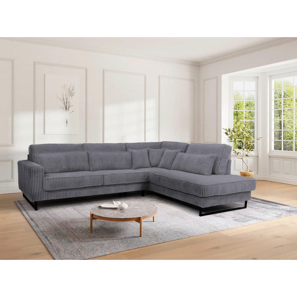 Livetastic ROHOVÁ SEDAČKA, textil, kompozitné drevo, tmavosivá