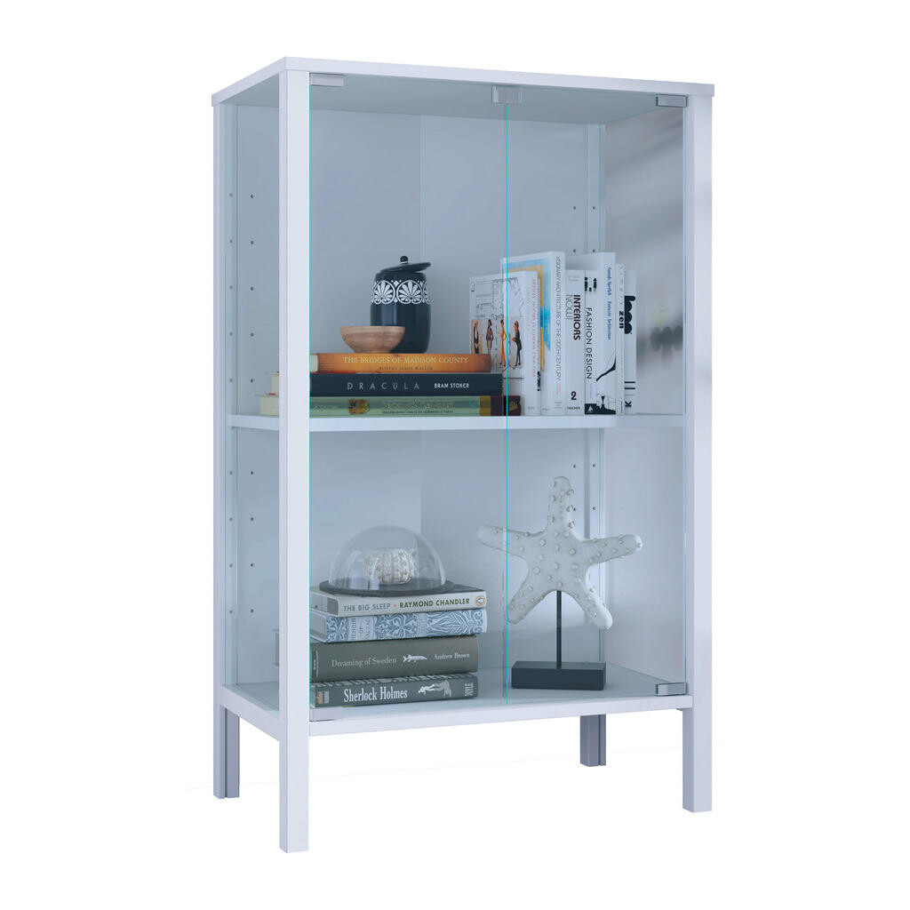 Livetastic VITRÍNA, číra, biela, 60/80/35 cm