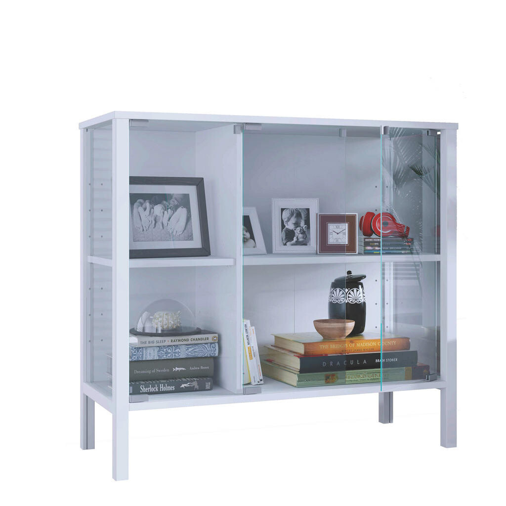 Livetastic ŠIROKÁ KOMODA, číra, biela, 87/80/35 cm