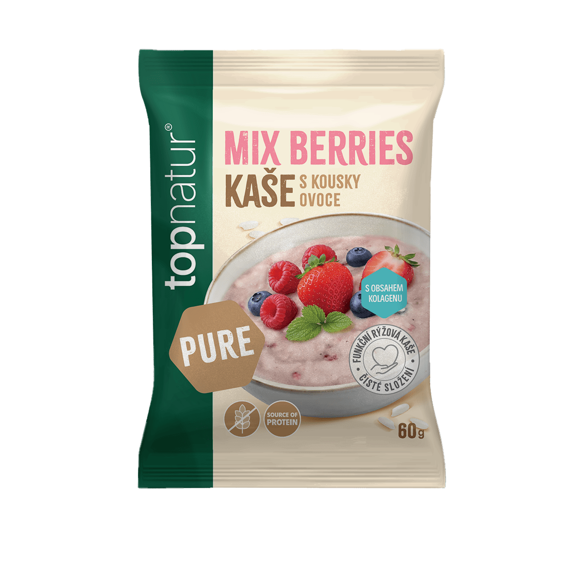 TOPNATUR PURE kaša Mix Berries s kolágenom 60 g