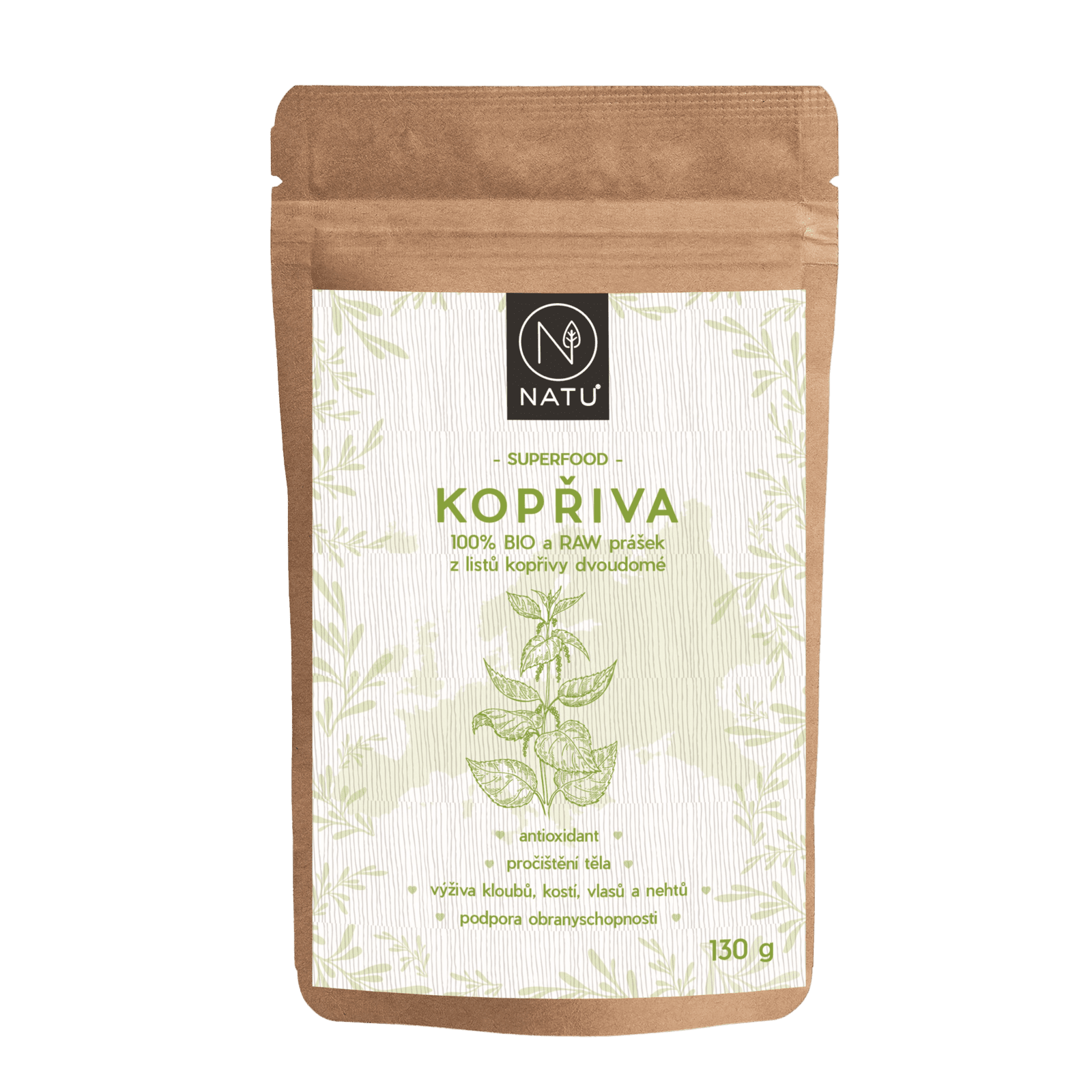NATU Žihľava prášok BIO 130 g