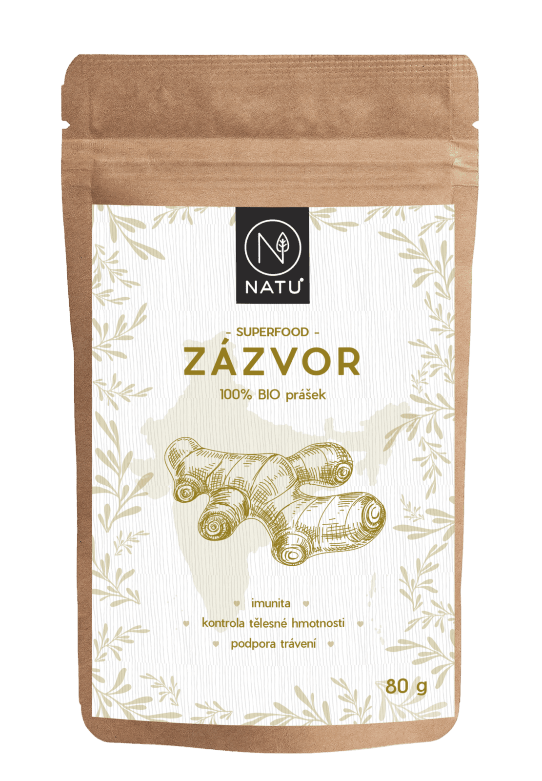 NATU Zázvor BIO prášok 80 g