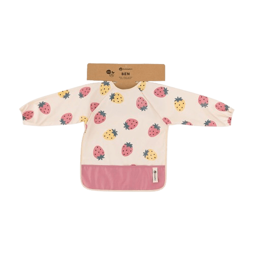 PETITE&MARS Podbradník s dlhým rukávom - Ben Beige Strawberies
