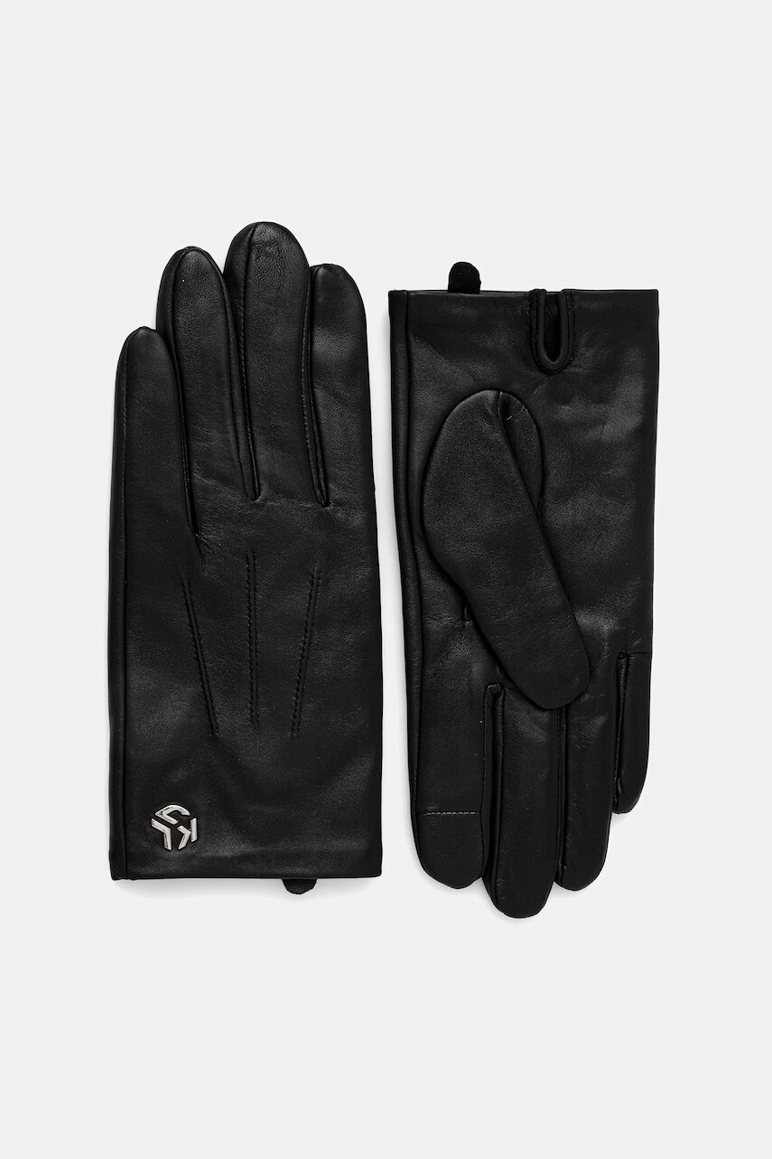 Kožené rukavice Karl Lagerfeld Jeans