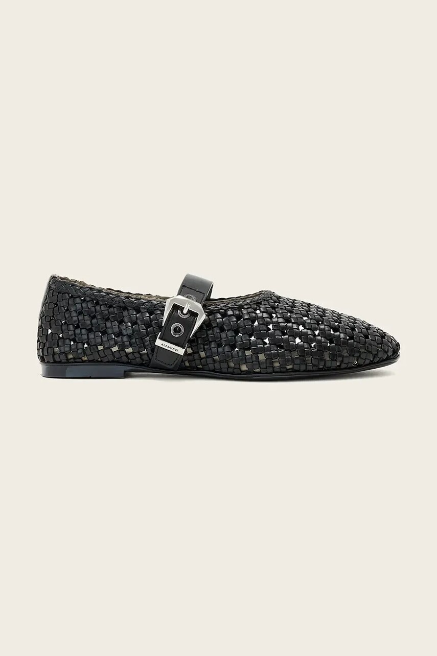 AllSaints baleríny kožené Sabine Woven Flat