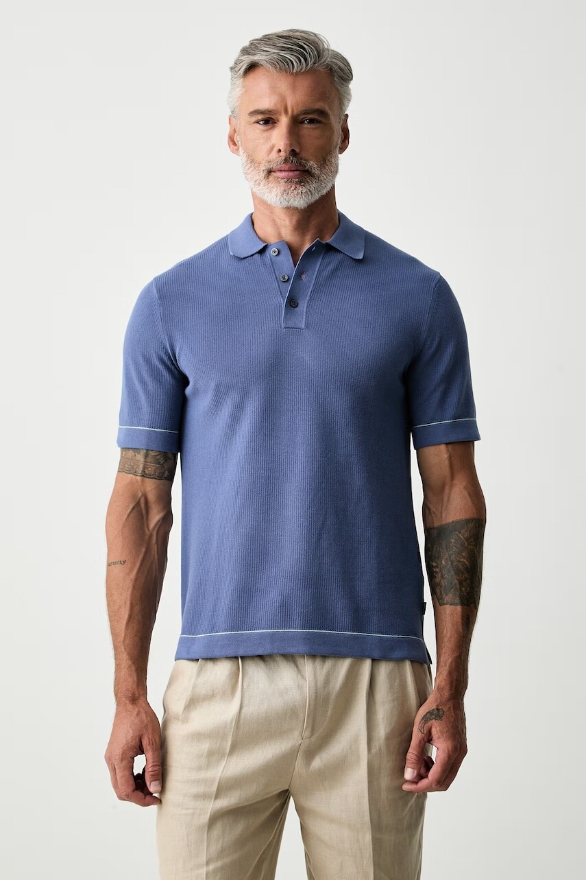 Hackett London úpletové polo tričko pánske bavlnené