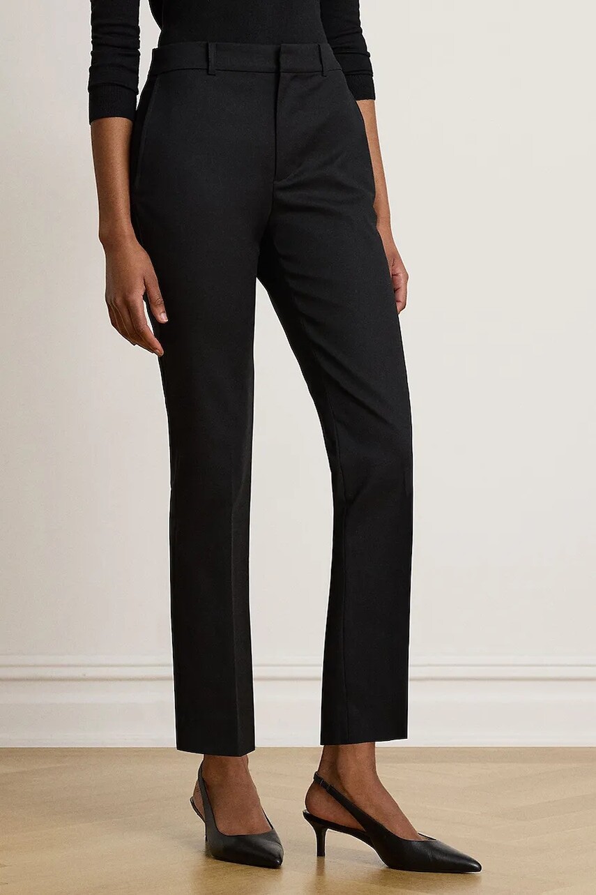 Lauren Ralph Lauren nohavice slim fit dámske bavlnené s elastanom