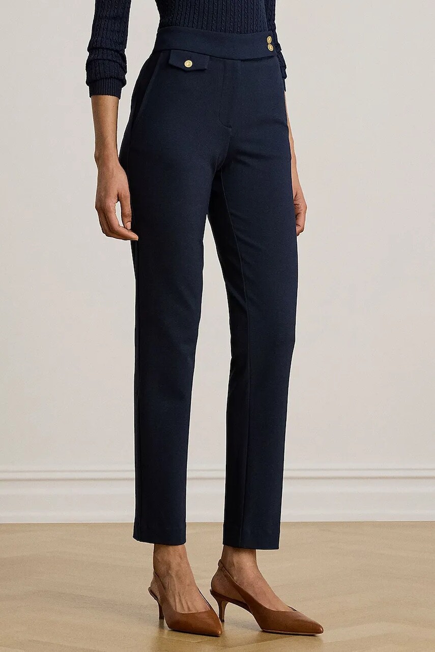 Lauren Ralph Lauren nohavice slim fit dámske s viskózou