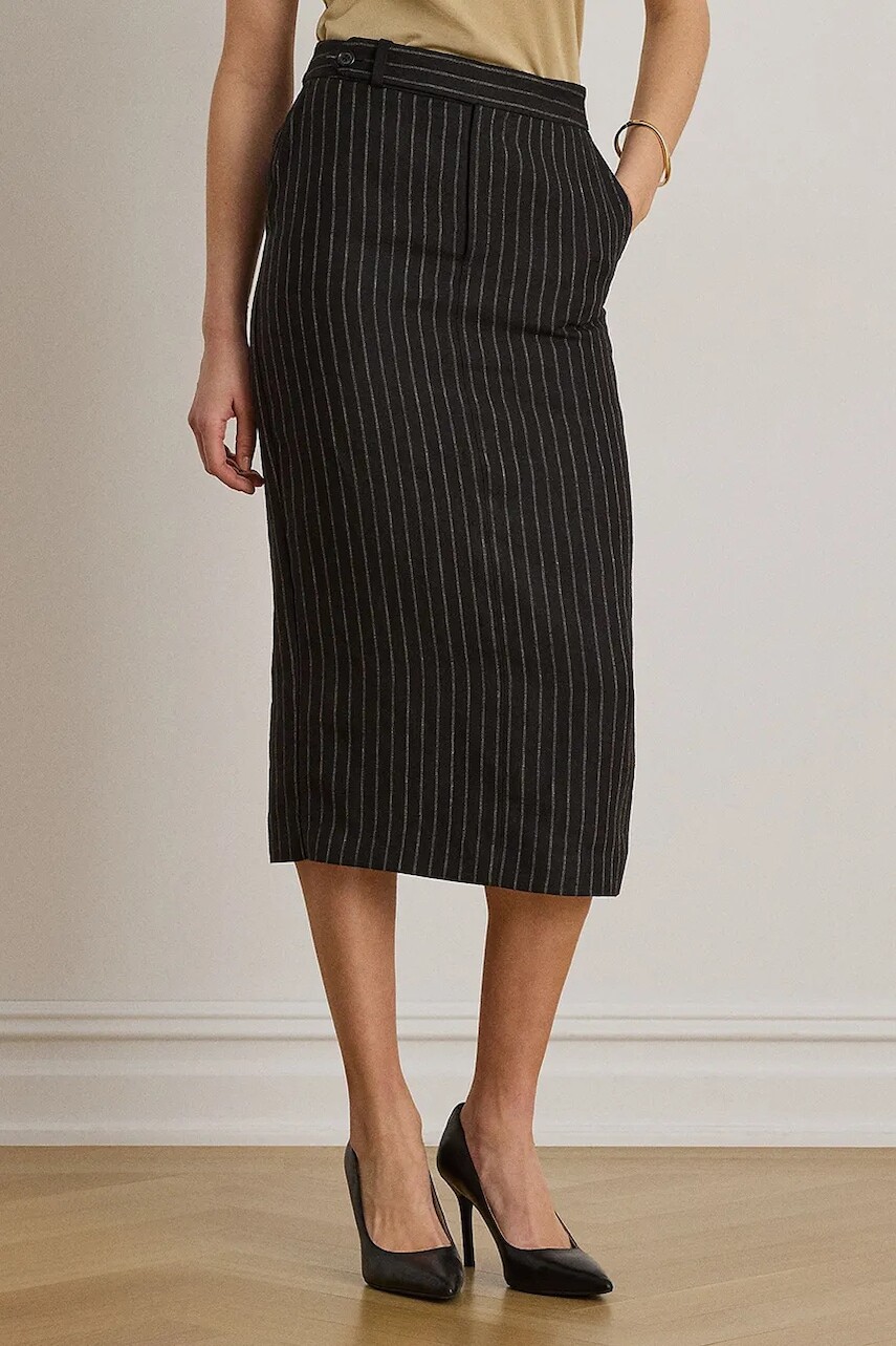 Lauren Ralph Lauren úzka sukňa ľanová
