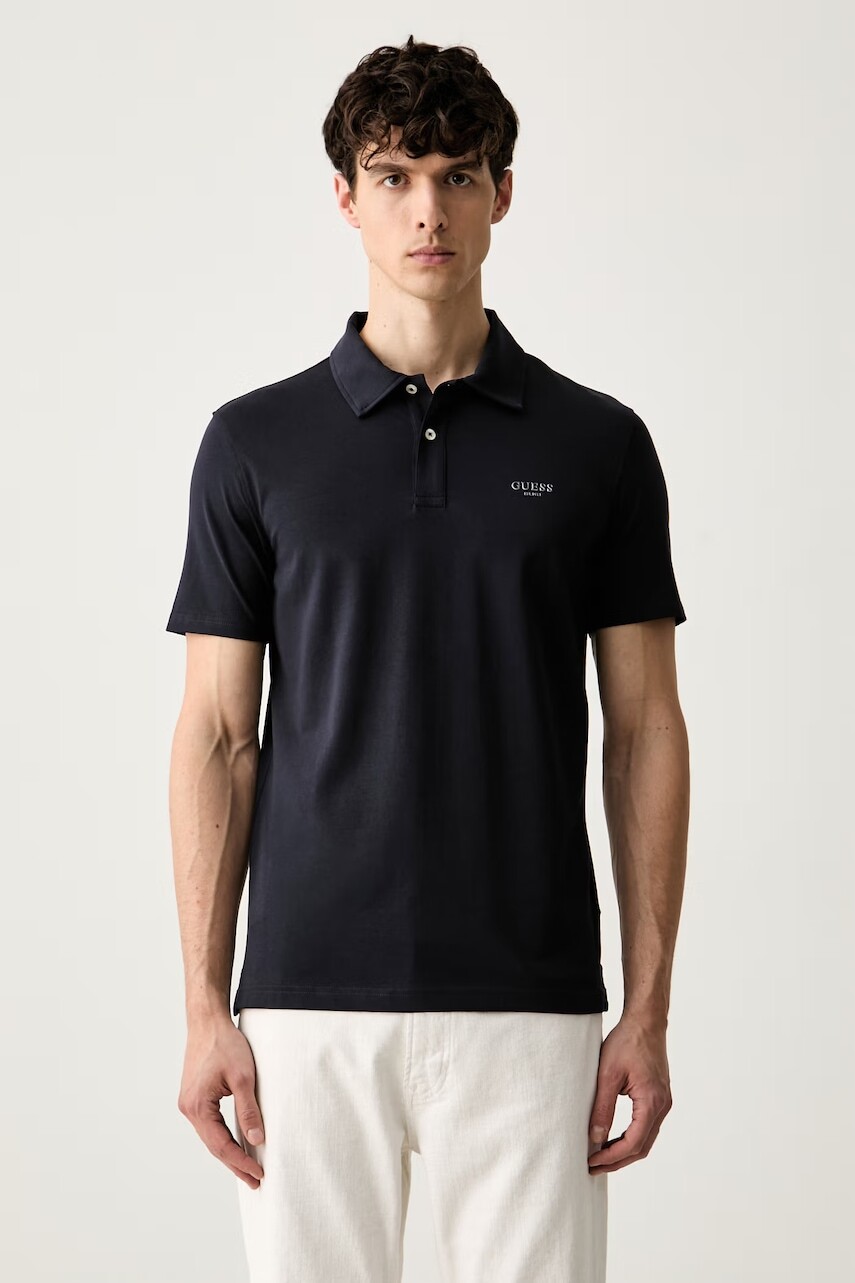 Guess polo tričko pánske bavlnené s elastanom