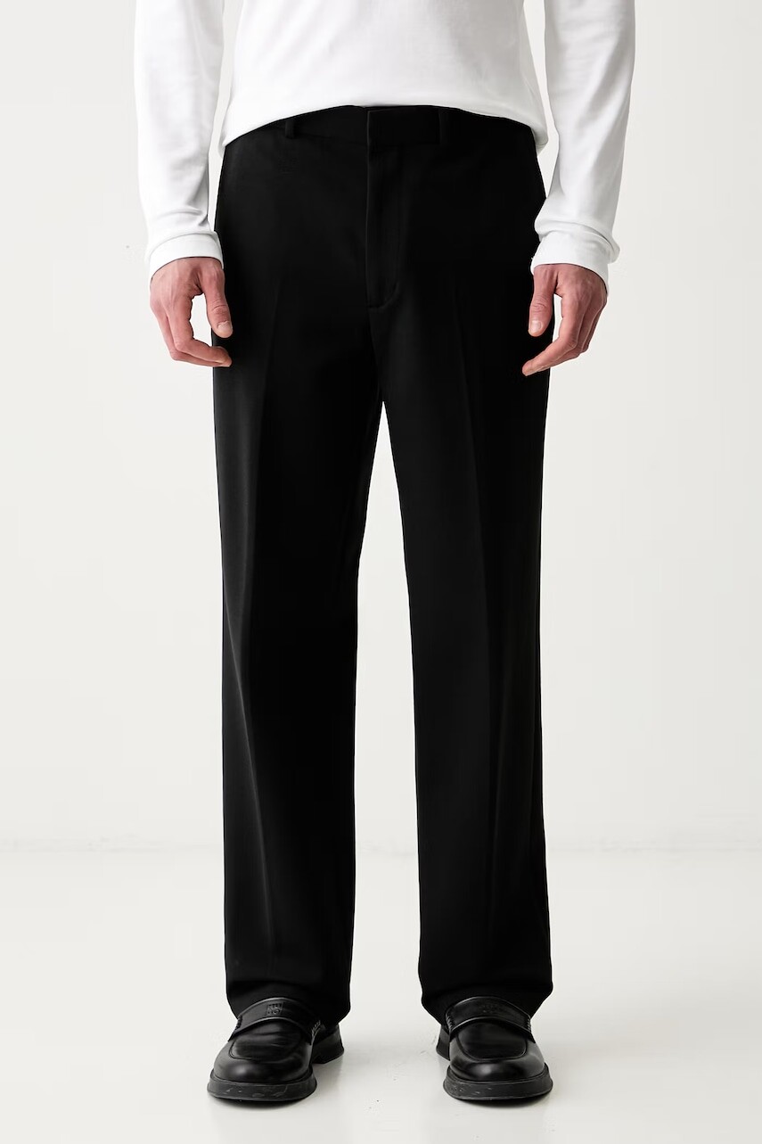 Calvin Klein oblekové nohavice pánske s viskózou