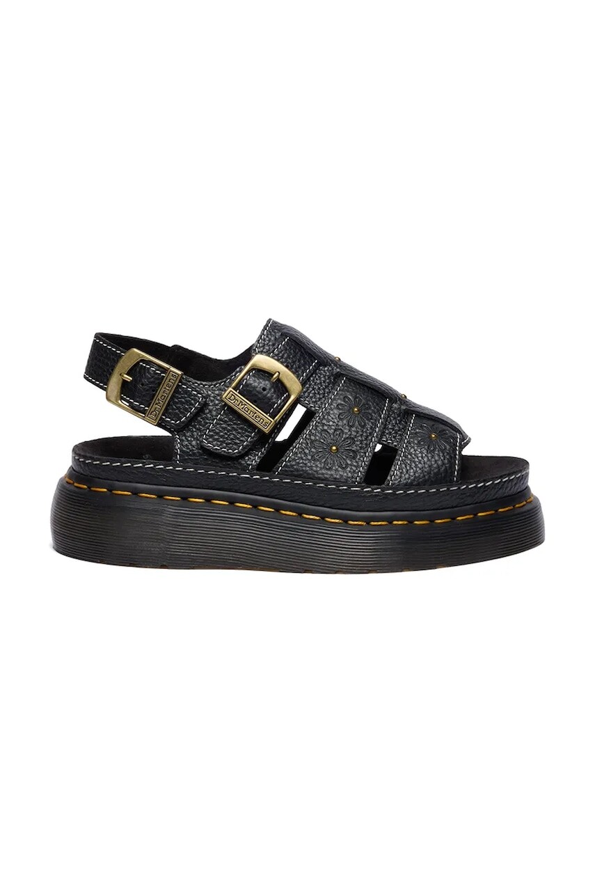 Dr. Martens sandále na platforme dámske kožené Wrenlie