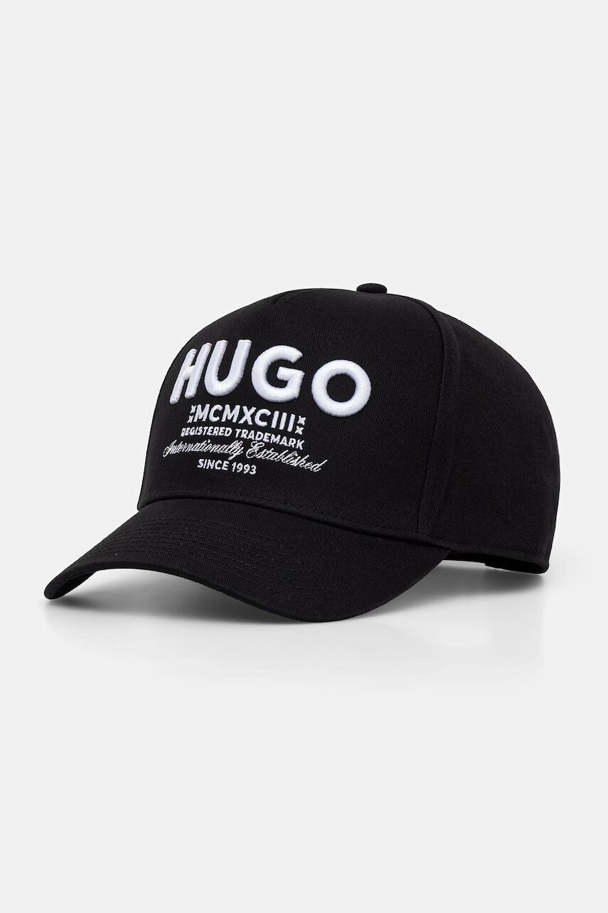 HUGO Blue čiapka so šiltom pánska bavlnená Merk-Cap