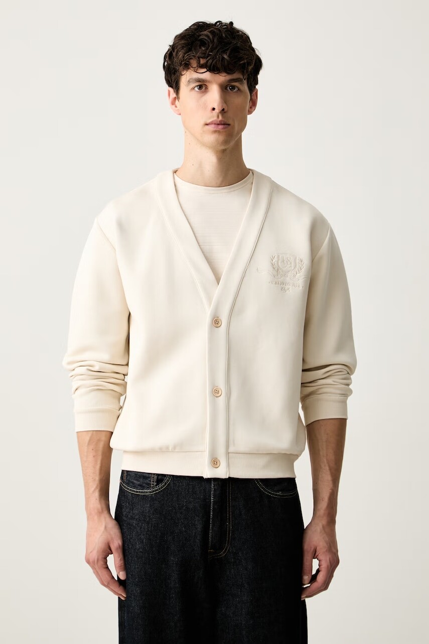 Guess mikina na zips pánska s bavlnou HERALD