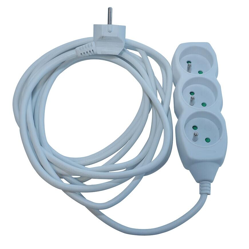 Predlžovací kábel 3G 3X1 Z/U 5M 34350 biely