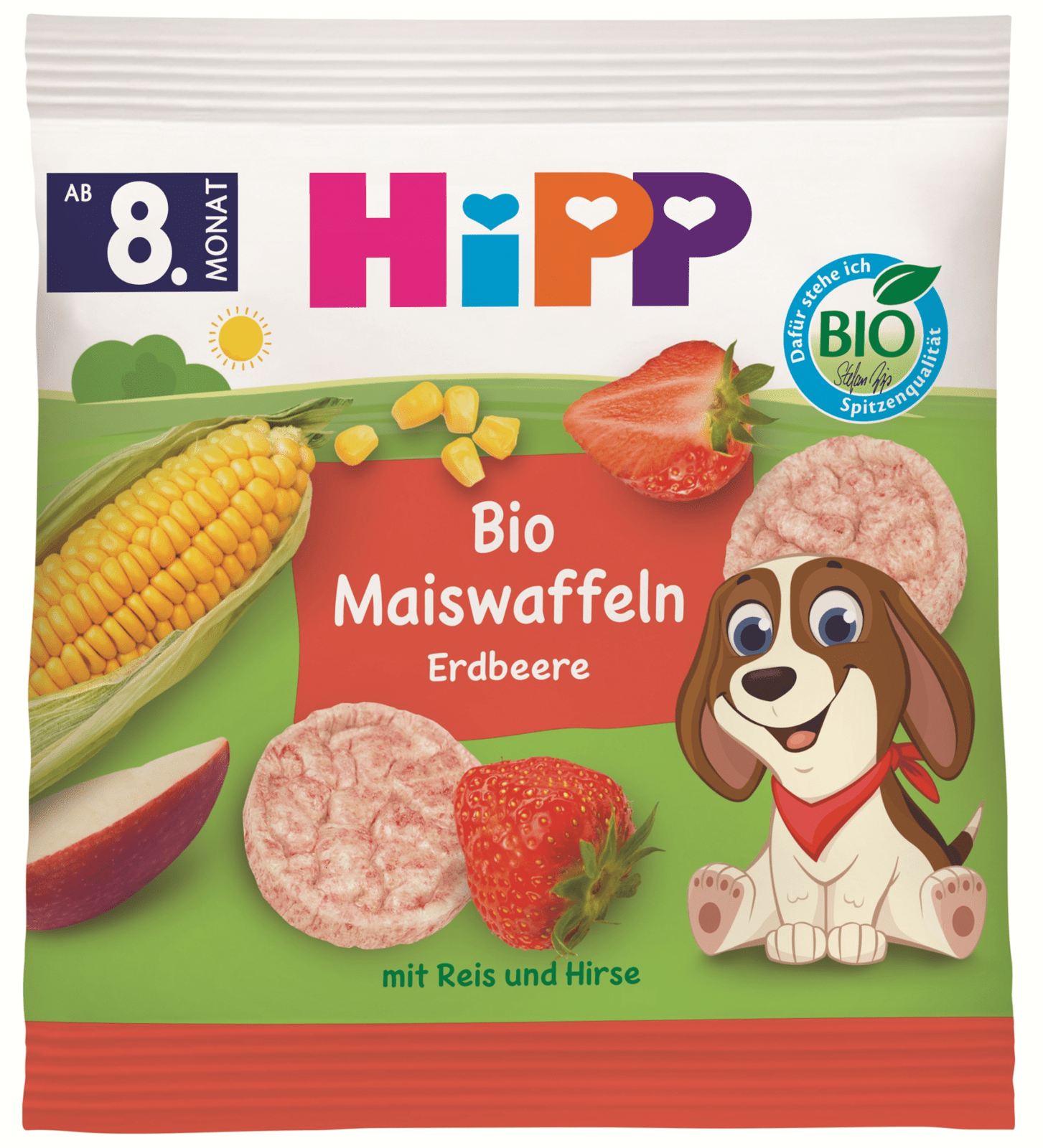 HIPP BIO Kukuričné ​​oblátky Jahoda 30 g