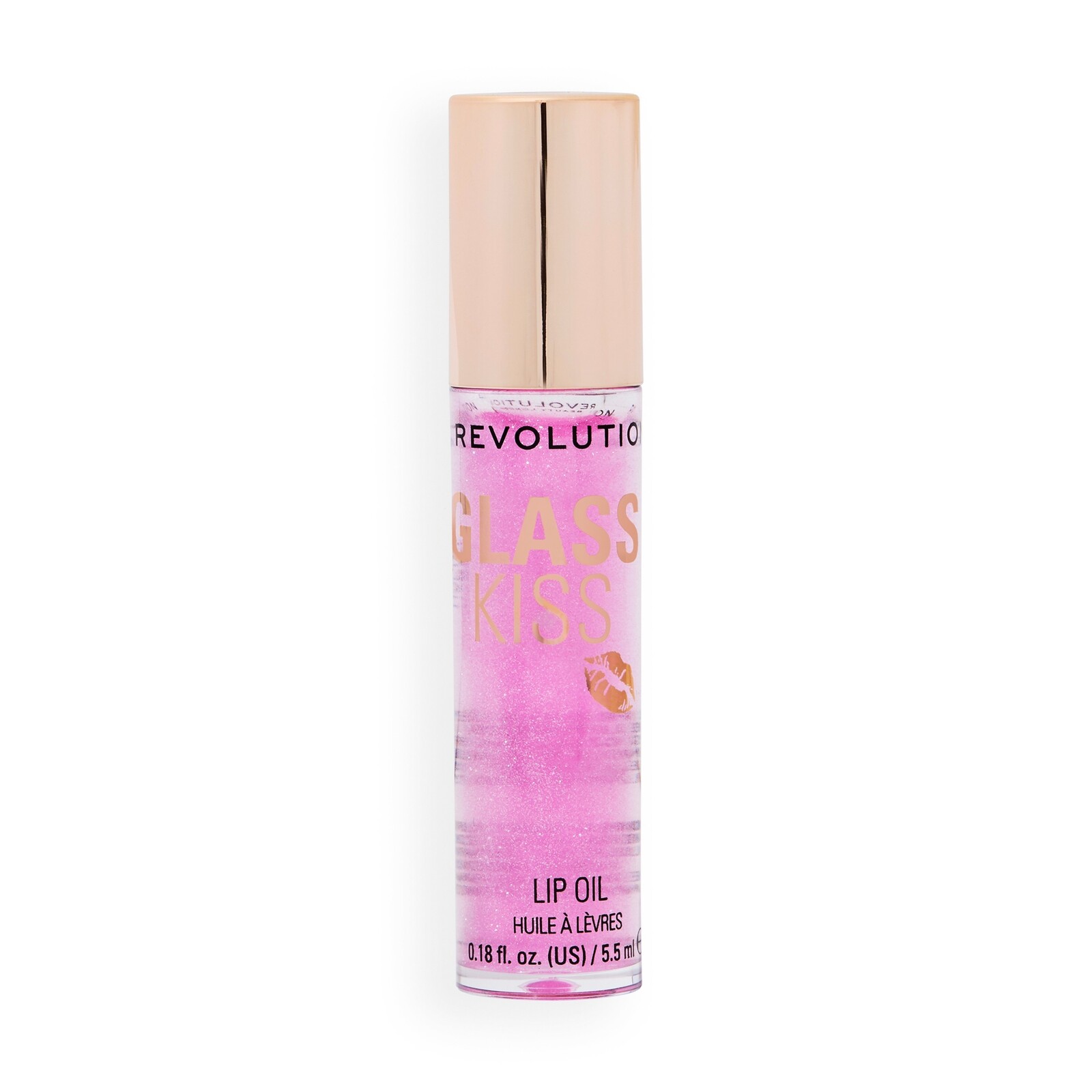 Revolution Olej na pery Glass Kiss Lip Oil 5,5 ml Enchanted Purple Shimmer
