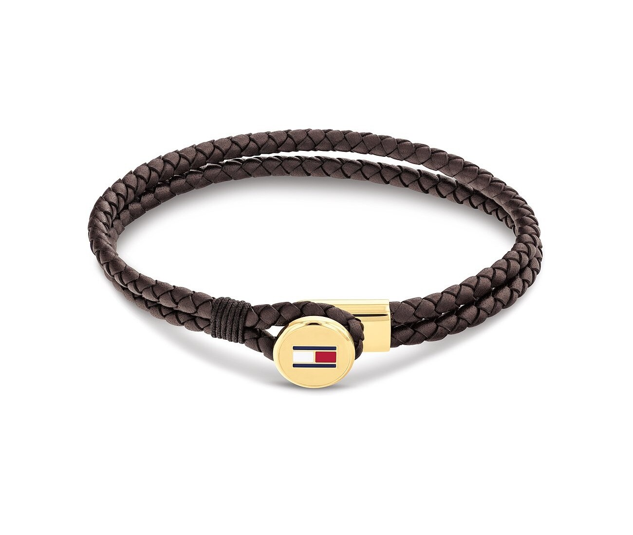 Tommy Hilfiger Dvojitý hnedý kožený náramok Bruce Leather 2790670 19 cm