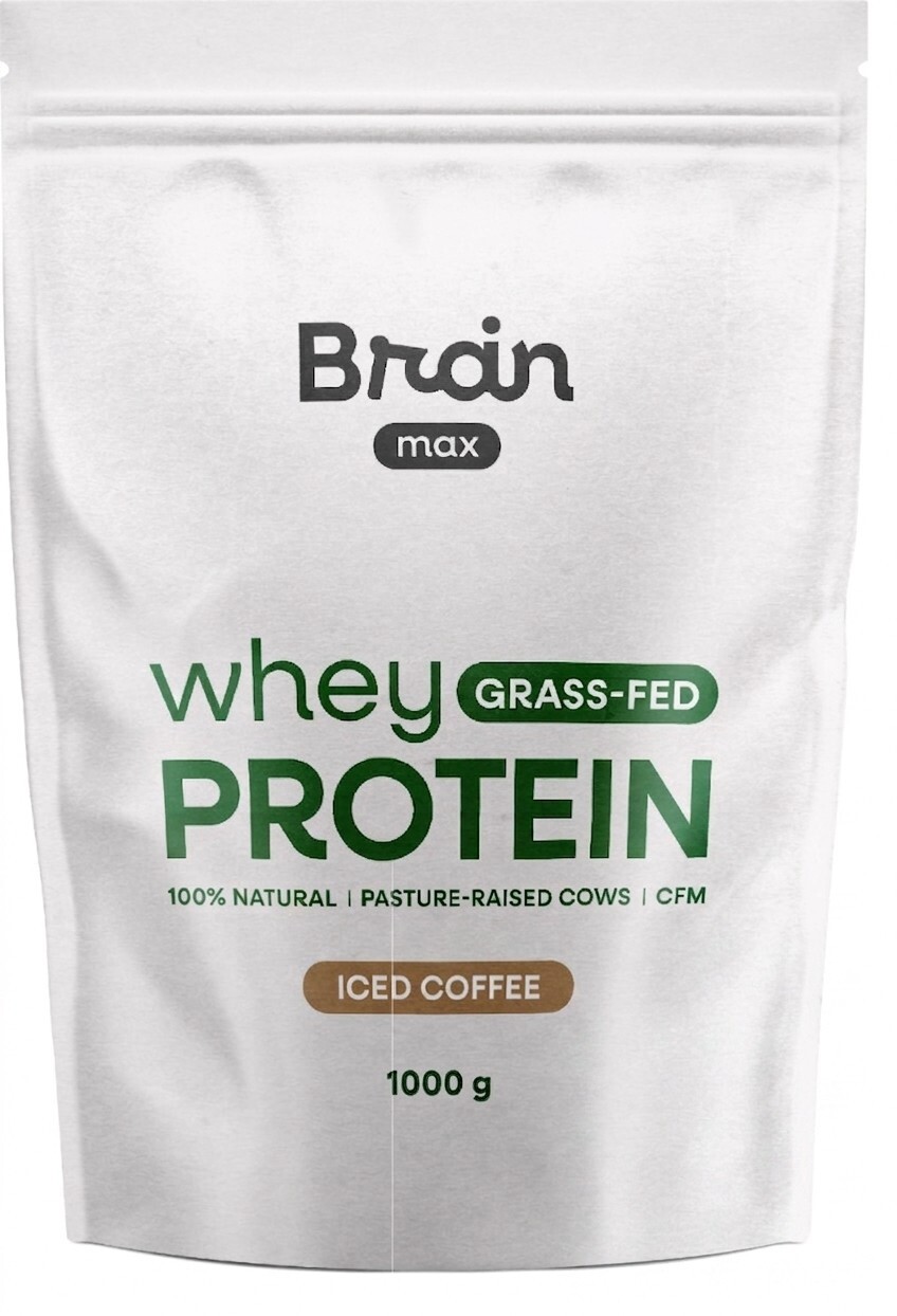 BrainMax Grass-fed Whey Protein - Ľadová káva 1000 g