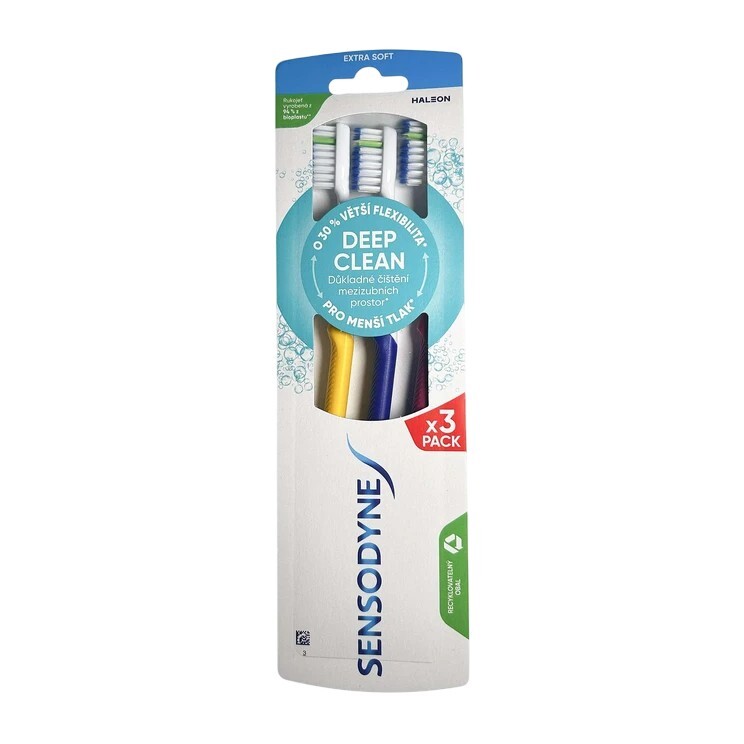 Sensodyne Extra mäkká zubná kefka Deep Clean Extra Soft 3 ks