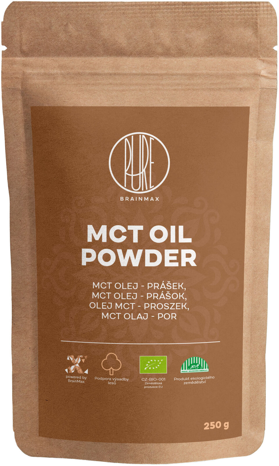 BrainMax Pure MCT olej v prášku BIO 250 g