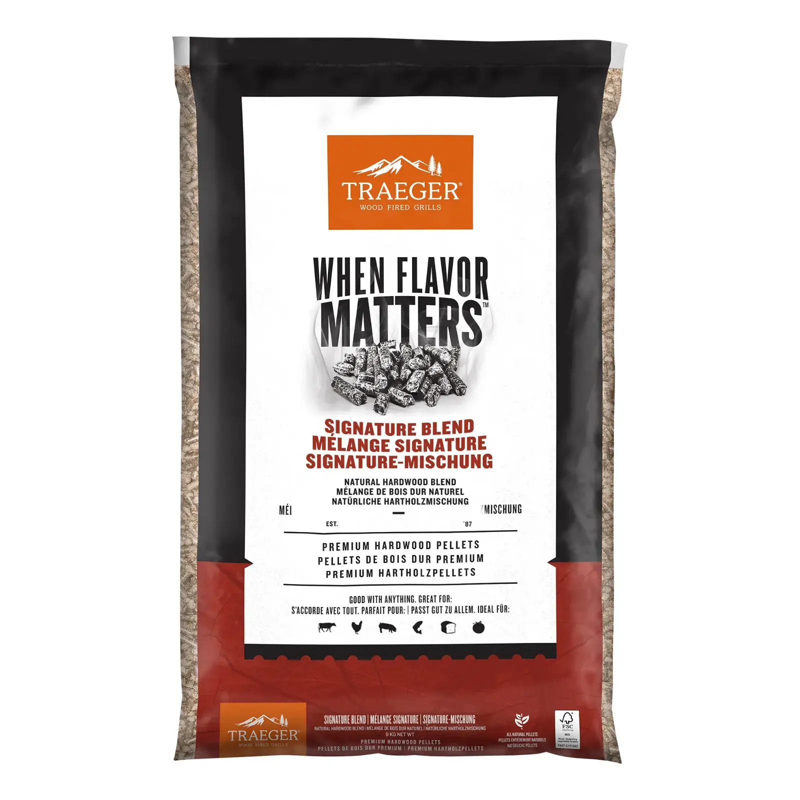 Drevené pelety SIGNATURE BLEND 9 kg, Traeger