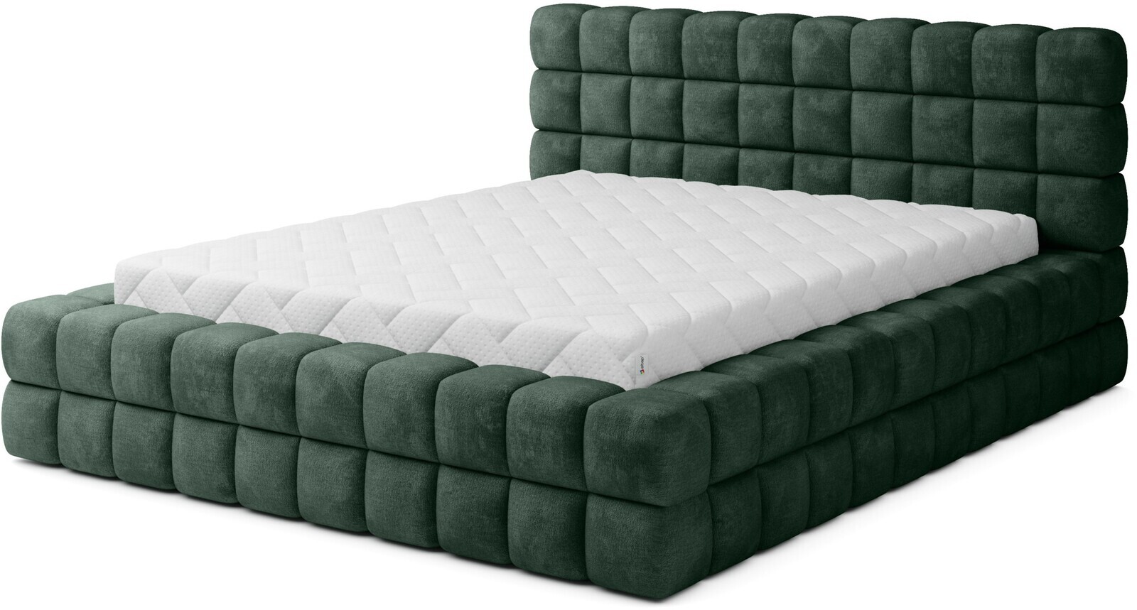 Dvoulůžková postel DIZZLE 180x200 se zvedacím roštem Amore 35 tmavě zelená