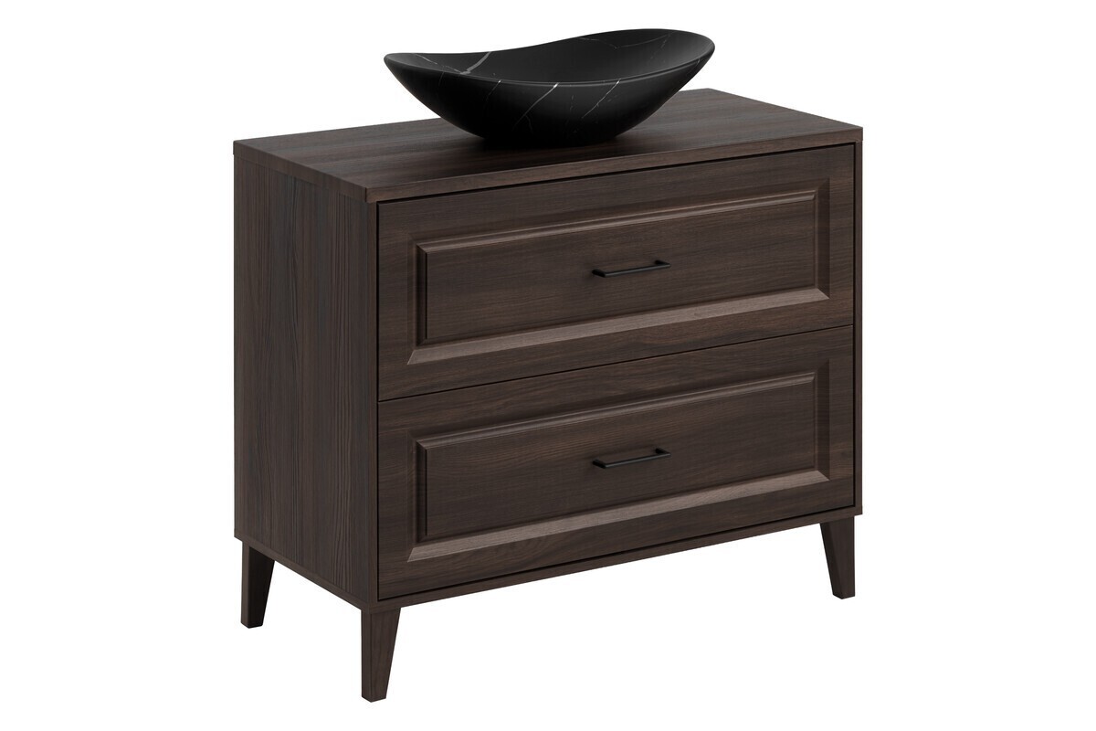 Koupelnová skříňka Dorothy Lena s deskou a umyvadlem 100 cm dub ristretto