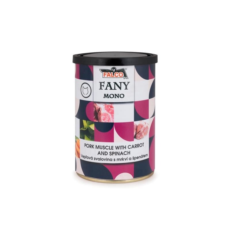 Sokol Falco Fany Mono Bravčová Svalovina s Mrkvou a Špenátom - 400g
