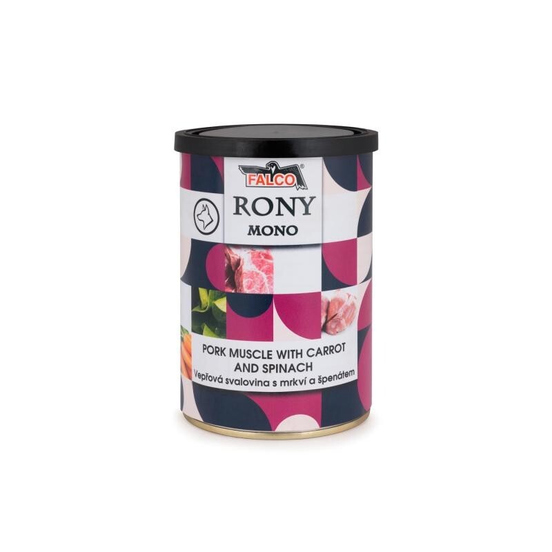 Sokol Falco Rony Mono Bravčová Svalovina s Mrkvou a Špenátom - 400g