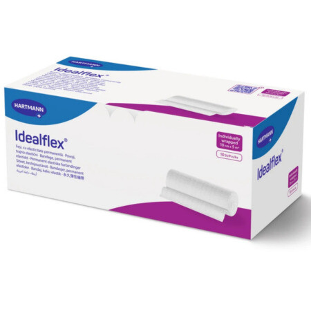 Idealflex elastický krátkoťažný obväz 85% 10 cm x 5 m 1 x 1 ks