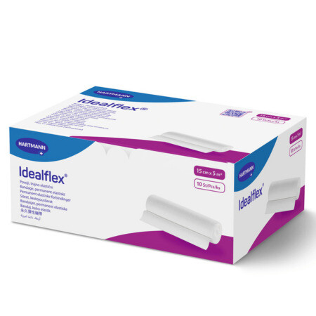 Idealflex elastický krátkoťažný obväz 85% 15 cm x 5 m 1 x 1 ks