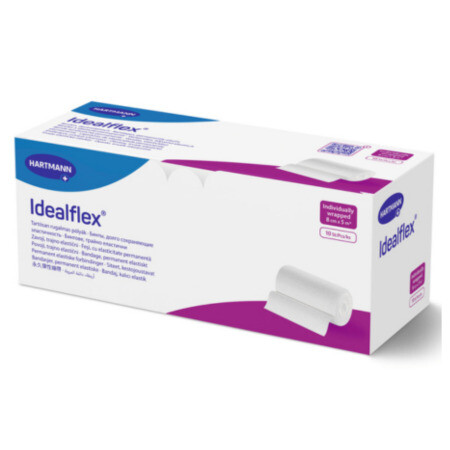Idealflex elastický krátkoťažný obväz 85% 8 cm x 5 m 1 x 1 ks