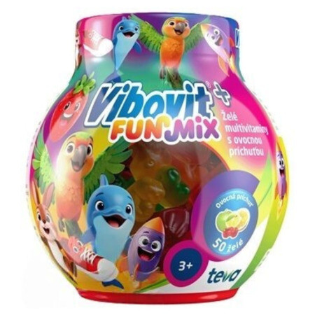 VIBOVIT+ Funmix želé multivitamíny s ovocnou príchuťou 200 g
